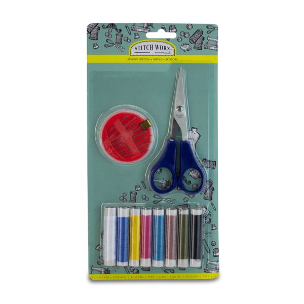 Stitch Worx - Sewing Set - Haberdashery - Needles, Thread &amp; Scissors