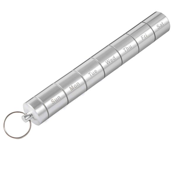 Waterproof Aluminium Alloy Weekly Pill Box Pill Storage Case