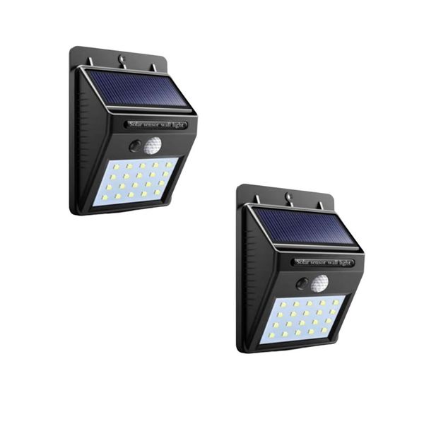 Solar LED Powered Wall Light - Set of 2