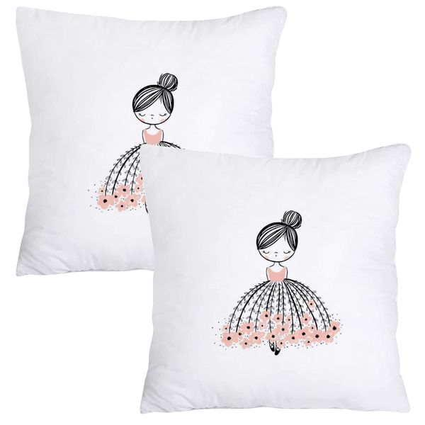 Scatter Cushion Cover Set - Flower Ballerina