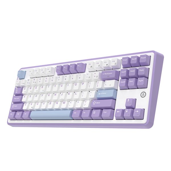 AJAZZ - AK870 Wireless Keyboard 87 Key Gaming Keyboard Gasket Creamy RGB
