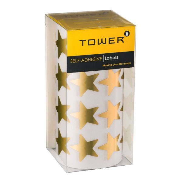 TOWER Large Gold Stars (700 Large 23mm dia Stars per roll)