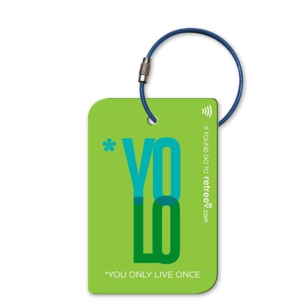 Retreev Smart NFC &amp; QR Code Luggage Tag: Secure Bag Retrieval - YOLO