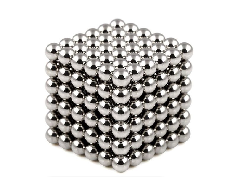 Magnetic Balls (Spheres) - 216 Pieces Building Set - Silver - 5mm