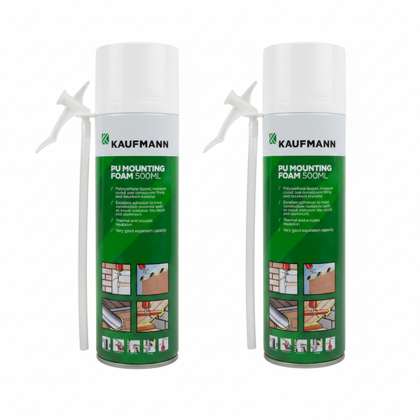 Kaufmann Multi-Purpose Adhesive Foam 500ml for Wood, Metal, - 2 Pack