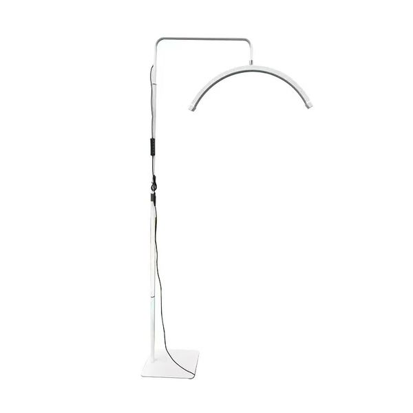 LED Half Moon Floor Lamp for Makeup, Nails &amp; Eyelash Extensions - White.