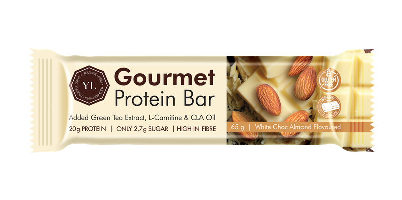 YL Gourmet Protein Bar - 65g - White Choc Almond - 6 Pack