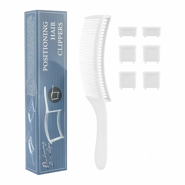 Dual-Layer Positioning Fade Curved Barber Hair Cutting Comb DIY Kit