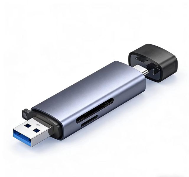 2-in-1 Usb 3.0 &amp; Type-C Dual-Interface Sd/Tf Card Reader