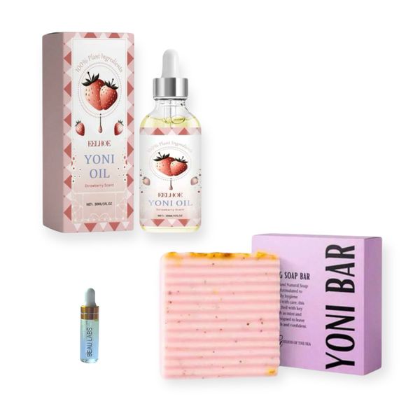 Strawberry Yoni Essence Oil &amp; Yoni Soap Bar Feminine Care Set