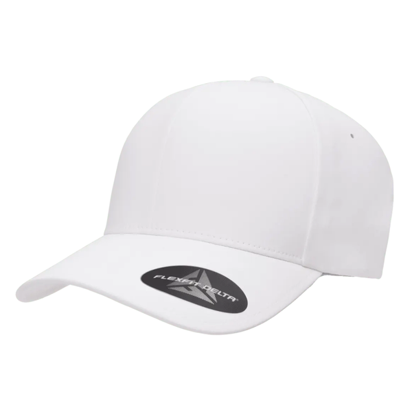 Flexfit Delta White Curve Peak Adjustable Cap