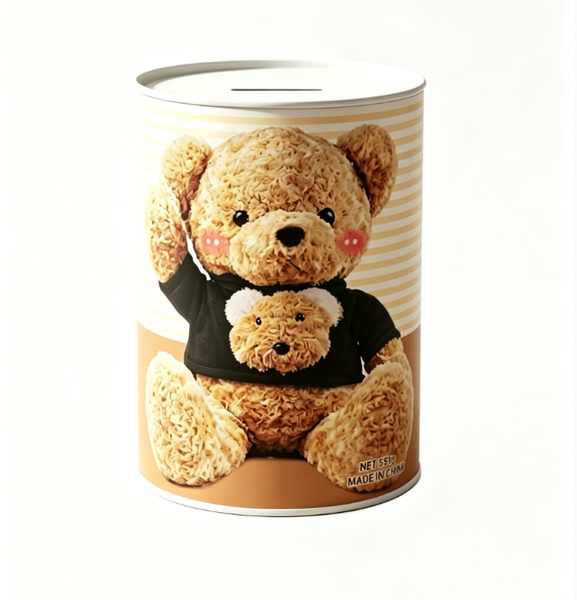 Cute Bear Metal Piggy Bank