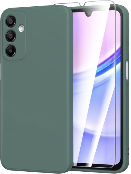 Screen Protector &amp; Silicone Cover For Samsung Galaxy A05s - Olive Green