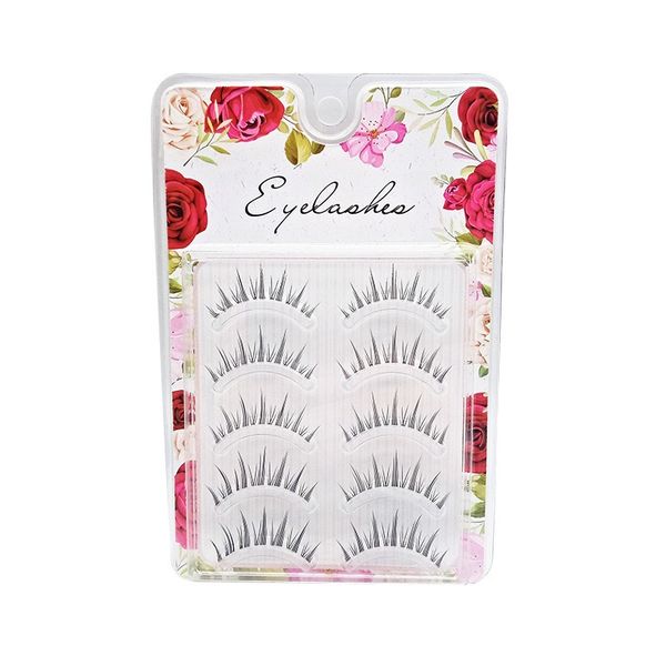 One-piece transparent stem natural artificial eyelashes