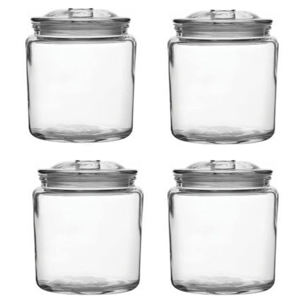 Home Glass Storage Jar Set of 4 Value Pack