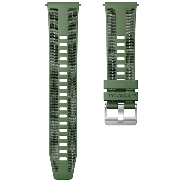 UGABUGA 22mm Universal Hybrid Nylon Silicone Watch Strap