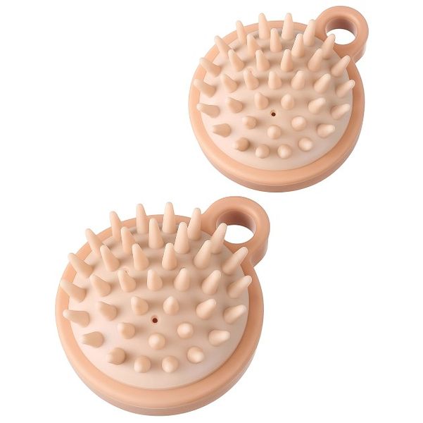 2 Pack - Soft Silicone Scalp Massage Shampoo Brush