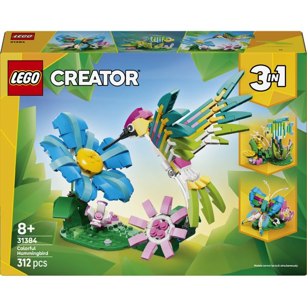 LEGO® Creator 3 in1 Wild Animals: Colourful Hummingbird Decor 31384