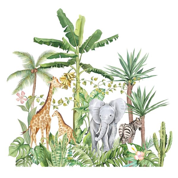 Home Decor Giant African Jungle Forest Wall Sticker (90cm)