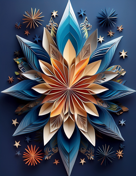 Canvas Home Decor Wall Art - folded paper 3