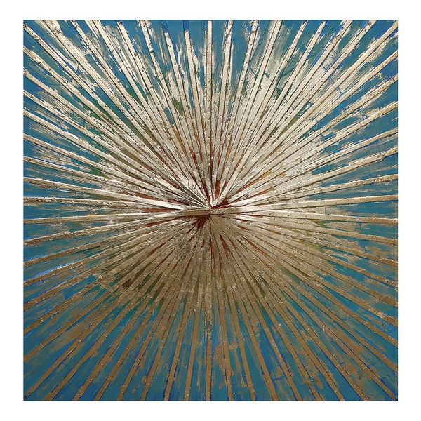 Wall Art Canvas - Golden Burst - 100 x100