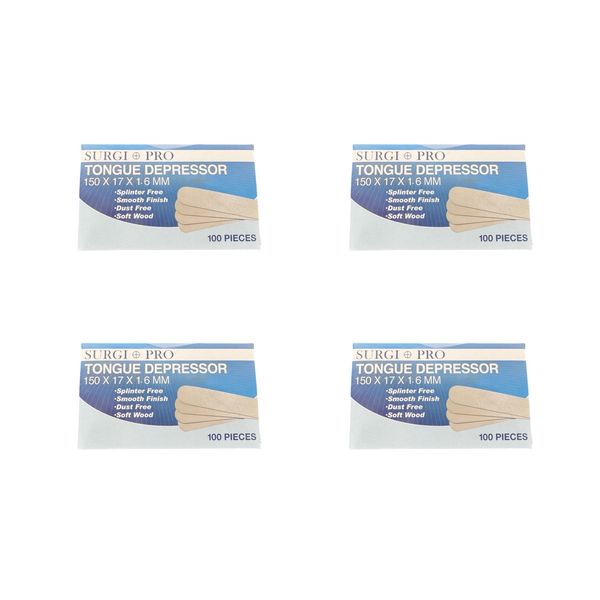 400 Piece Wooden Tongue Depressors - Waxing, Craft &amp; Medical Use