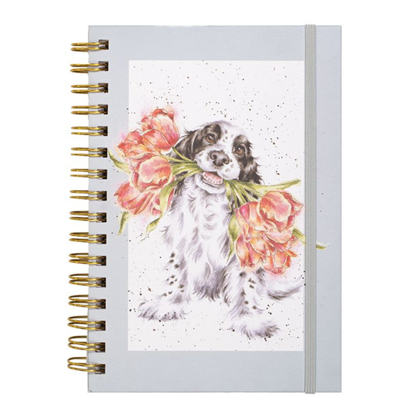 A5 Dog Notebook - "Blooming with Love