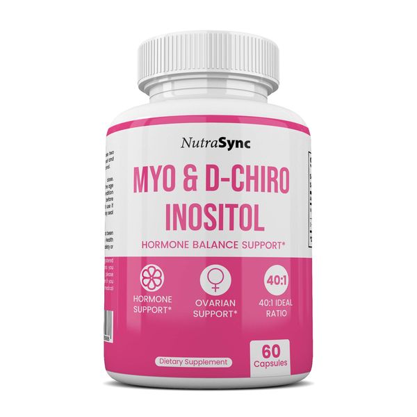 Myo &amp; D-Chiro Inositol - Hormone Balance &amp; Ovarian Support - 60 Capsules
