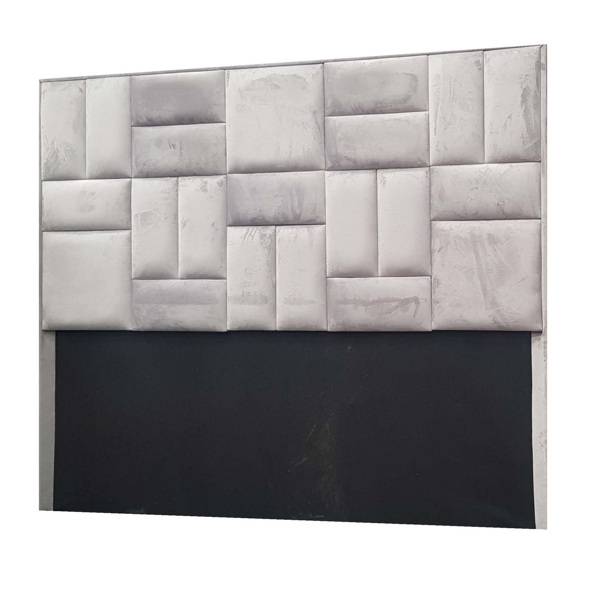 De Puzzle Headboard in Grey Velvet Shop Today. Get it Tomorrow