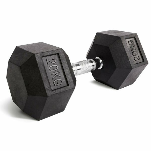 Rubber Hex Dumbbell - 20kg