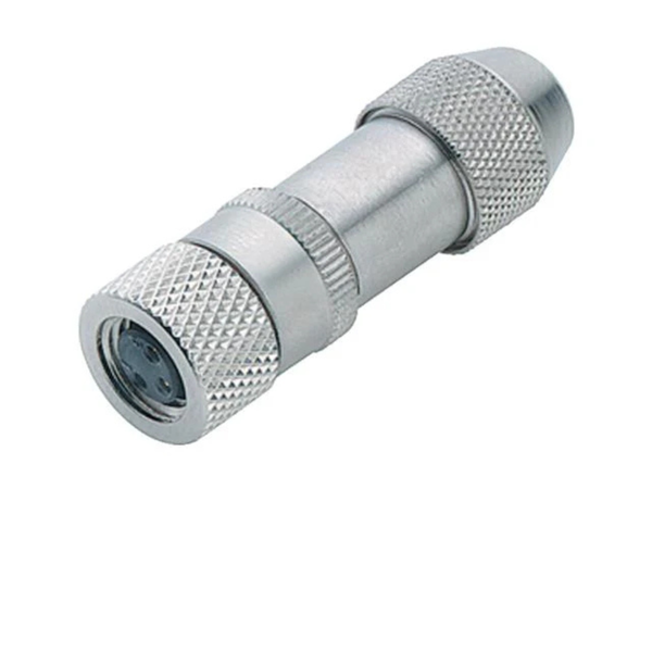 99-3360-00-03 M8 3-Pole Female Straight Connector, Solder, IP67, Shielded