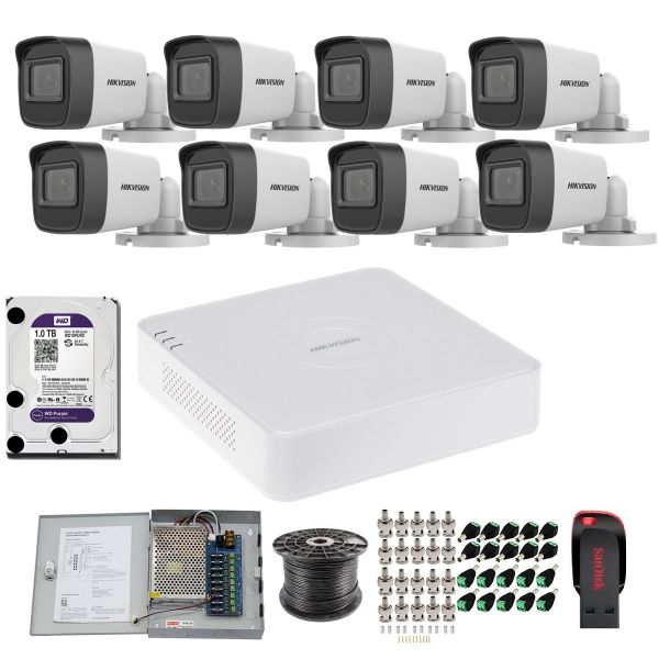 Hikvision 8 Channel 1080P Complete Kit - New Model