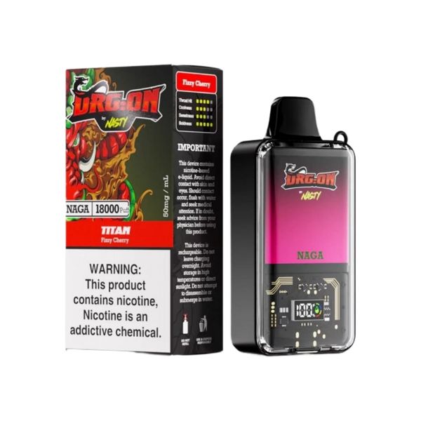 Nasty Dragon 18000 Puffs Disposable Vape - Fizzy Cherry (Pack of 5)