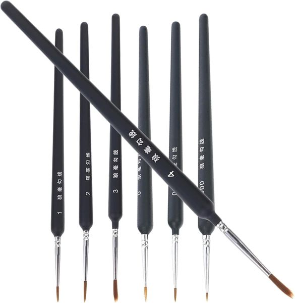 7 Pcs Fine Detail Painting Brush Set for Acrylic Oil Watercolor, Miniature
