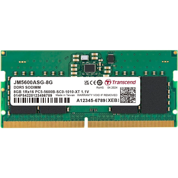 Transcend Memory Stick for Laptop DDR5 8GB Ram - DRR5-5600 SO-DIMM JetRam