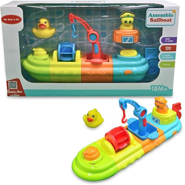Mu Bear &amp; Co- Bath Toy Assemble Sailboat