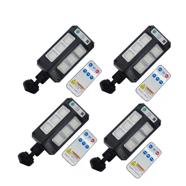 4 Solar Sensor Light With 4 Remote Controlle