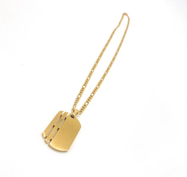 Fabulae Gold Dog Tag Chain, Lux