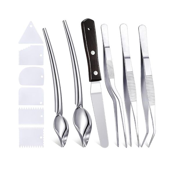 Culinary Precision Drawing Spoons Set Drizzle Cooking Tweezers - 12 Piece