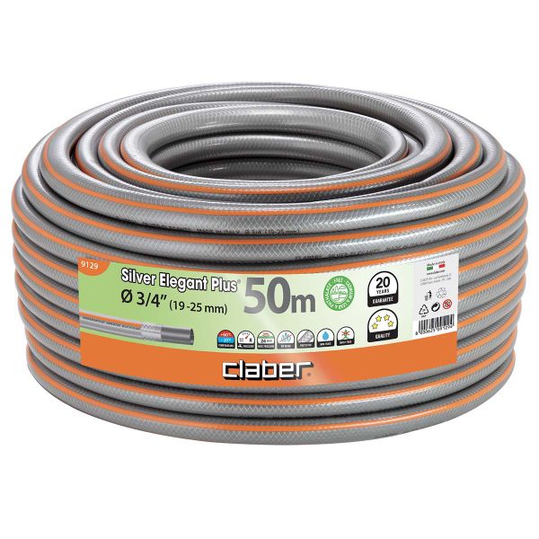 Claber 3/4" Silver Elegant Plus Hose 50m