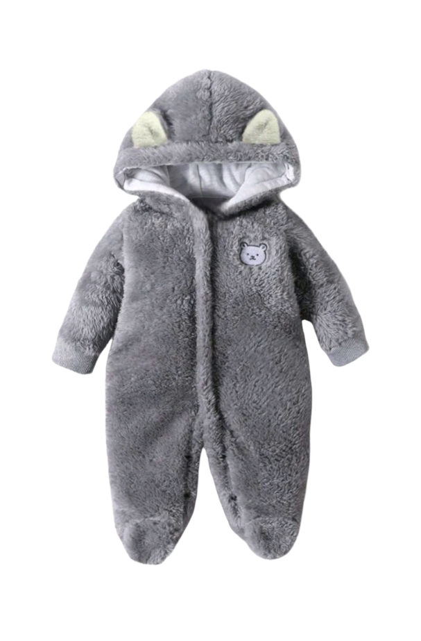 Warm Baby Bear Hooded Onesie - Grey | Shop Today. Get it Tomorrow ...