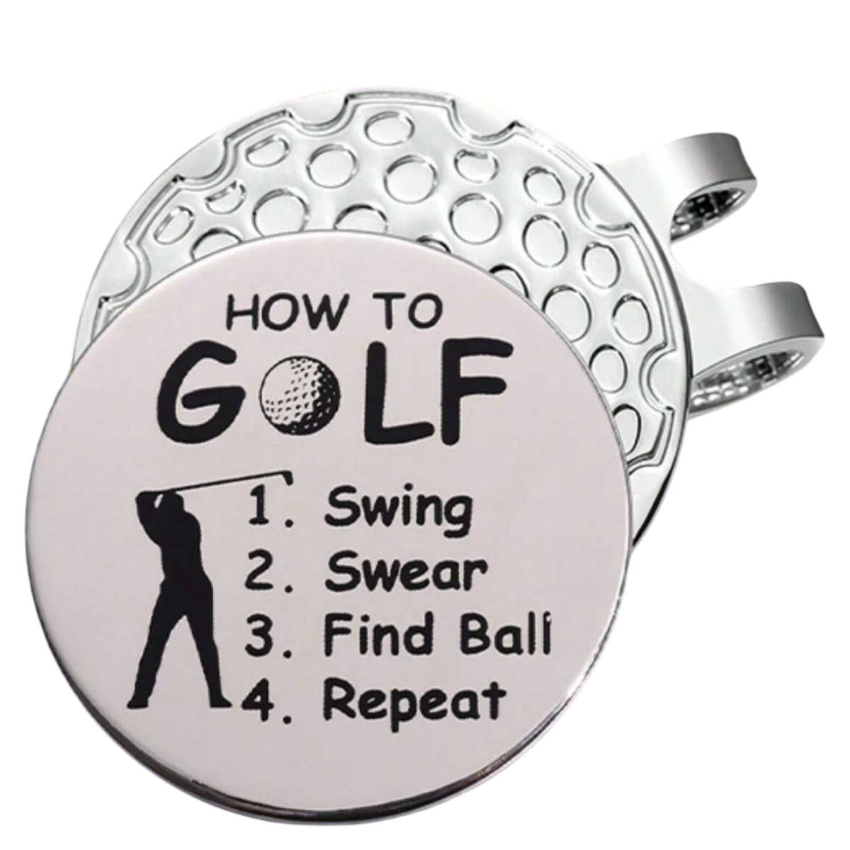 Golf Hat Clip with Removable Ball Marker - How To Golf