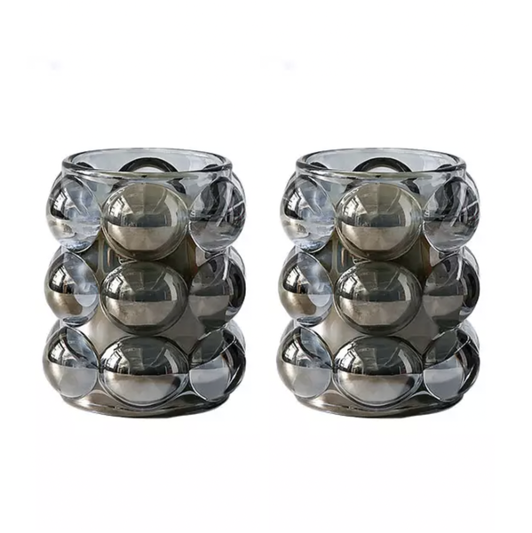 Premium Scented Bubble Glass Candle - 2 Pack