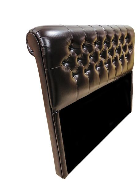 Amatis - Brown Leather Headboard Super King Size