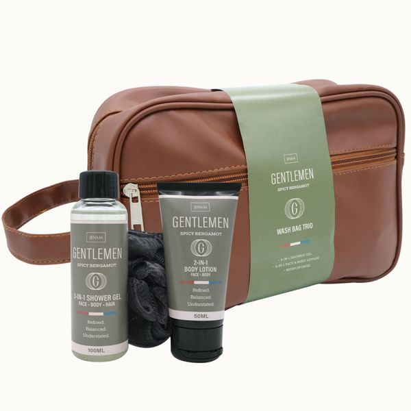 Jenam Men's Gift Set - Gentlemen Cosmetic Travel Bag - Gift for Him