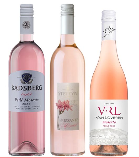 3 Bottle Mixed case of Moscato Perle Rose - 3 x 750ml