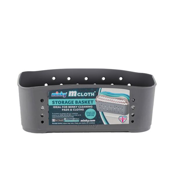 Minky Grey Storage Basket