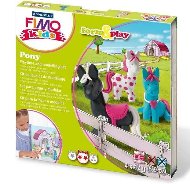 Staedtler Set Mod.clay Fimo kids F&amp;P pony