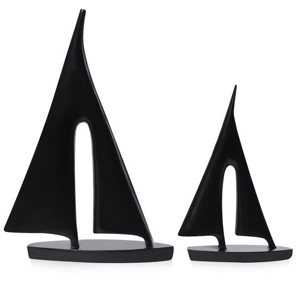 Boat Decorations Statue Decor Art Sculptures And Statues(2Pcs)Black