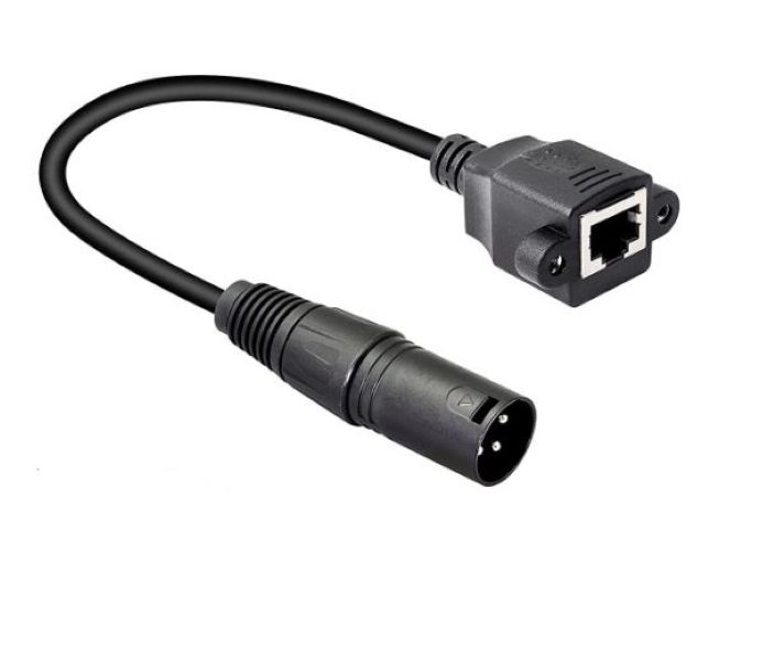 XLR 3 Pin Male to RJ45 Cable Adapter 0.3M